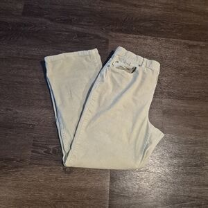 Ralph Lauren Women's Classic Bootcut Corduroy Jeans in a light Cream Y2K